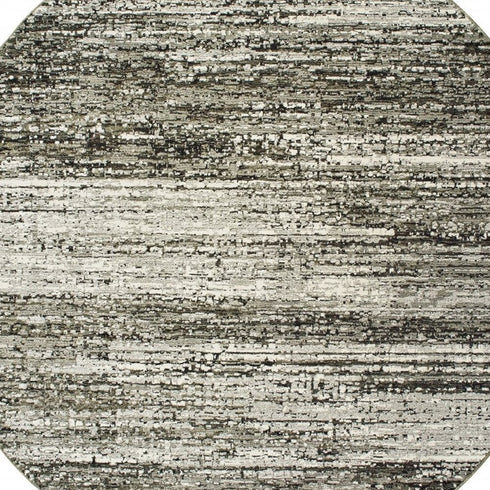 2' X 8' Gold And Slate Abstract Runner Rug